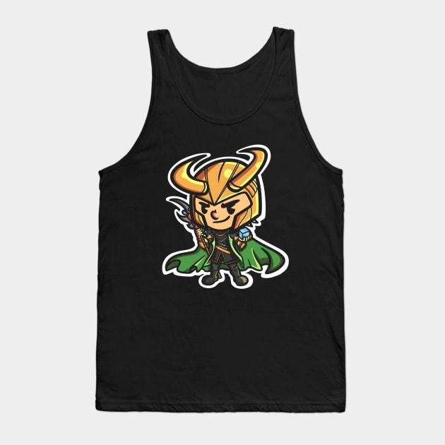 God of mischief Tank Top by Javibuart